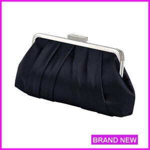 Elegant Pleated Clutch Bag with Detachable Chain Convertible Crossbody Shoulder